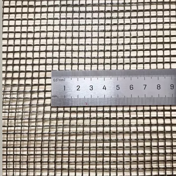 Basalt fiber mesh fabric